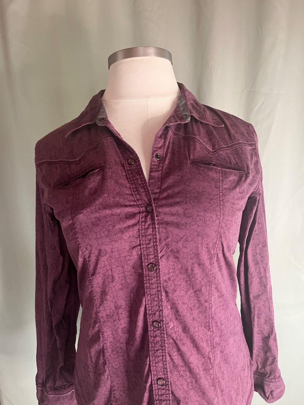 The North Face Women's Plum Western Pearly Snap Front shirt - XL